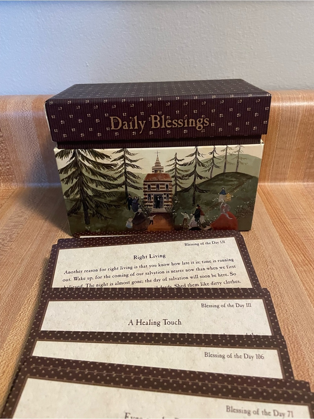 Daily Blessings Card Set — Brown Inspirational Cards